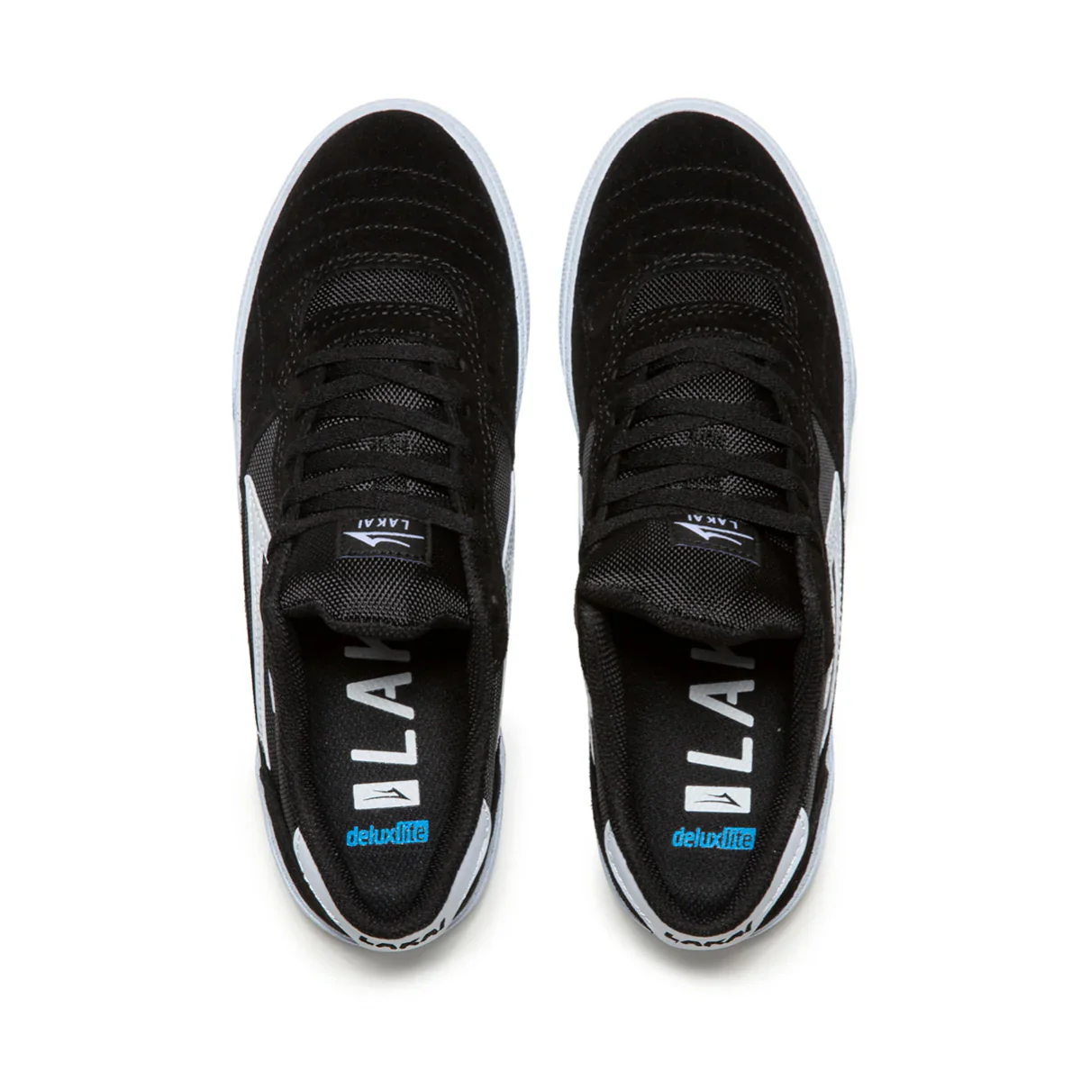 Lakai Cambridge Shoes - Black/White Suede - Image 4