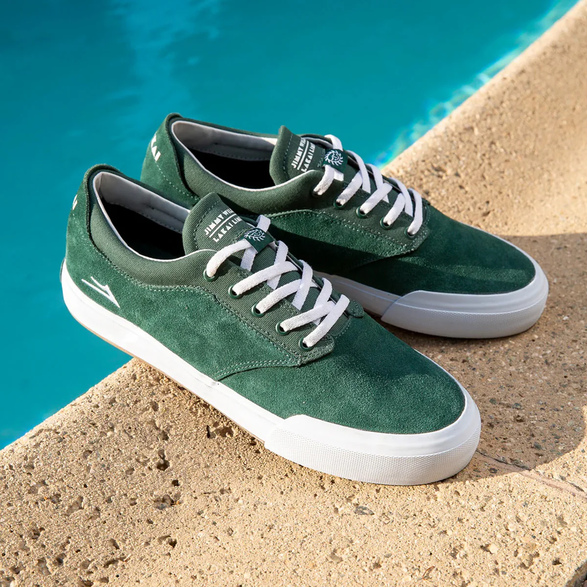 Lakai Wilkins Shoes - Green Suede - Image 4