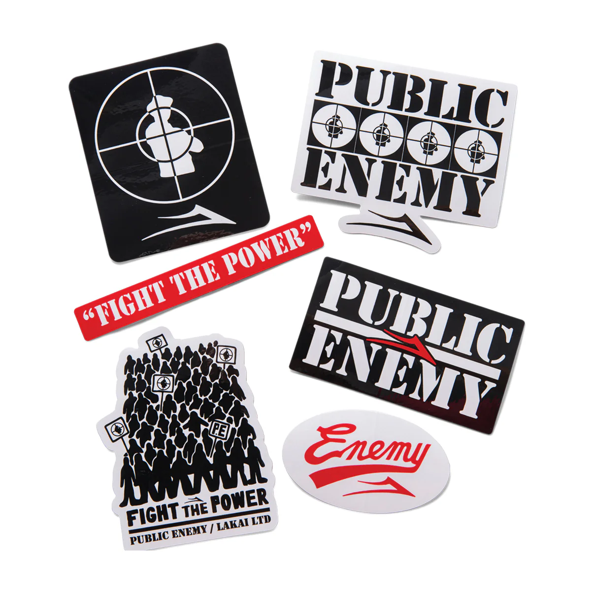 Lakai x Public Enemy Stickers - 6 Pack - Image 3