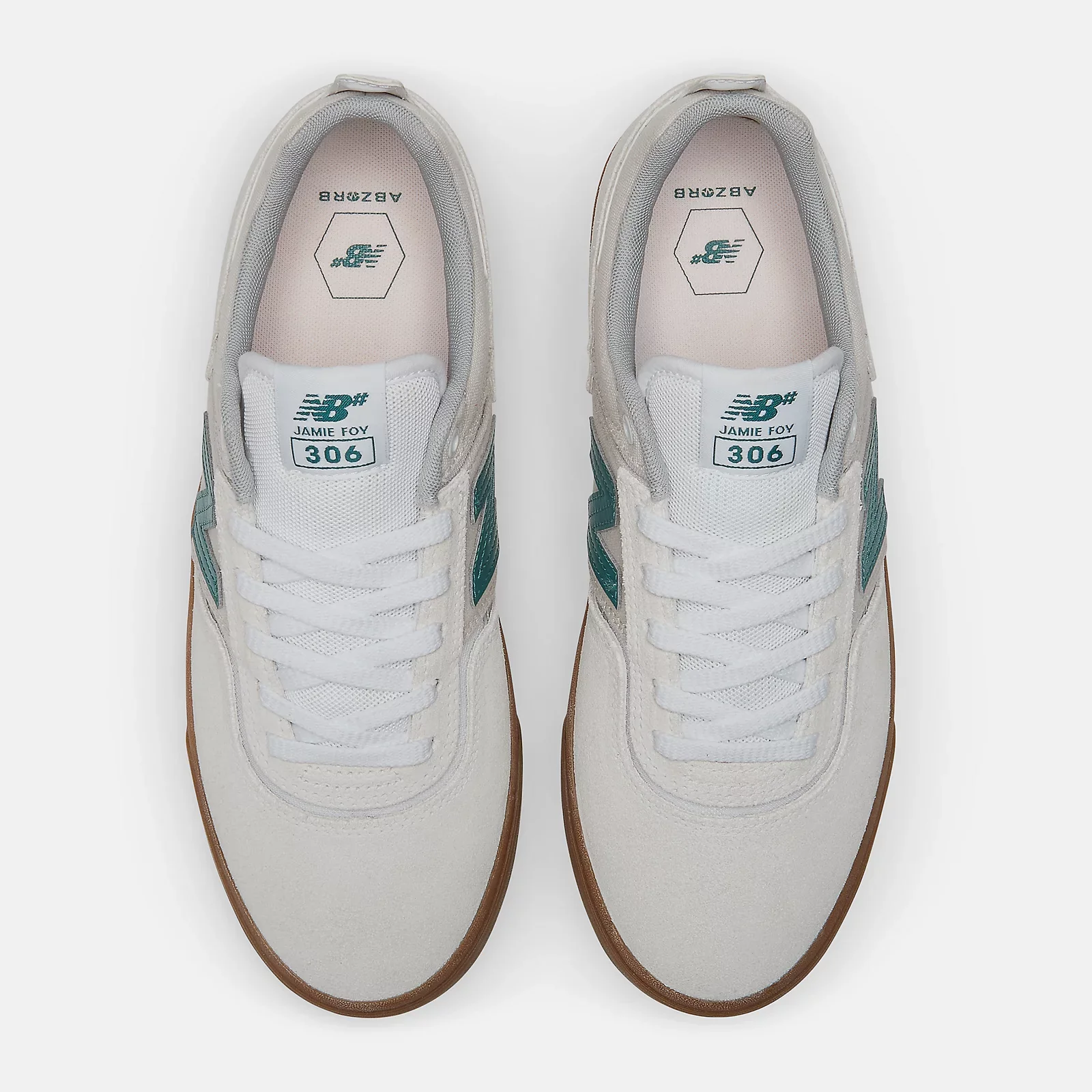 New Balance Numeric NM306 Shoes - Sea Salt/Green - Image 4