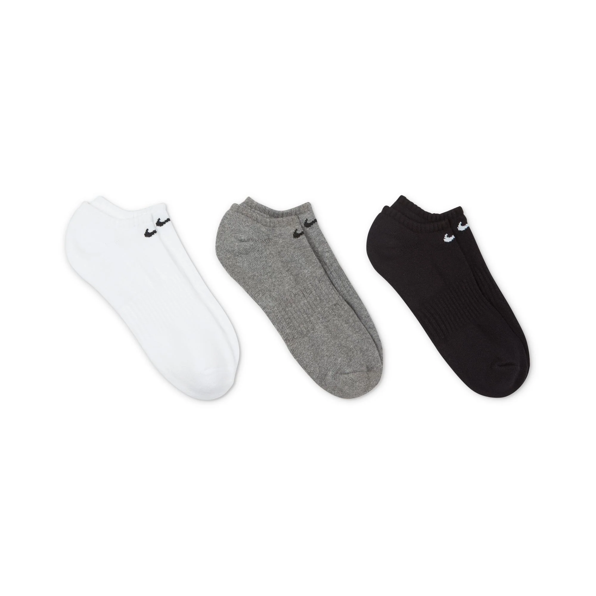 Nike Everyday Cushioned No Show 3 Pack Socks - Assorted Colours - Image 3