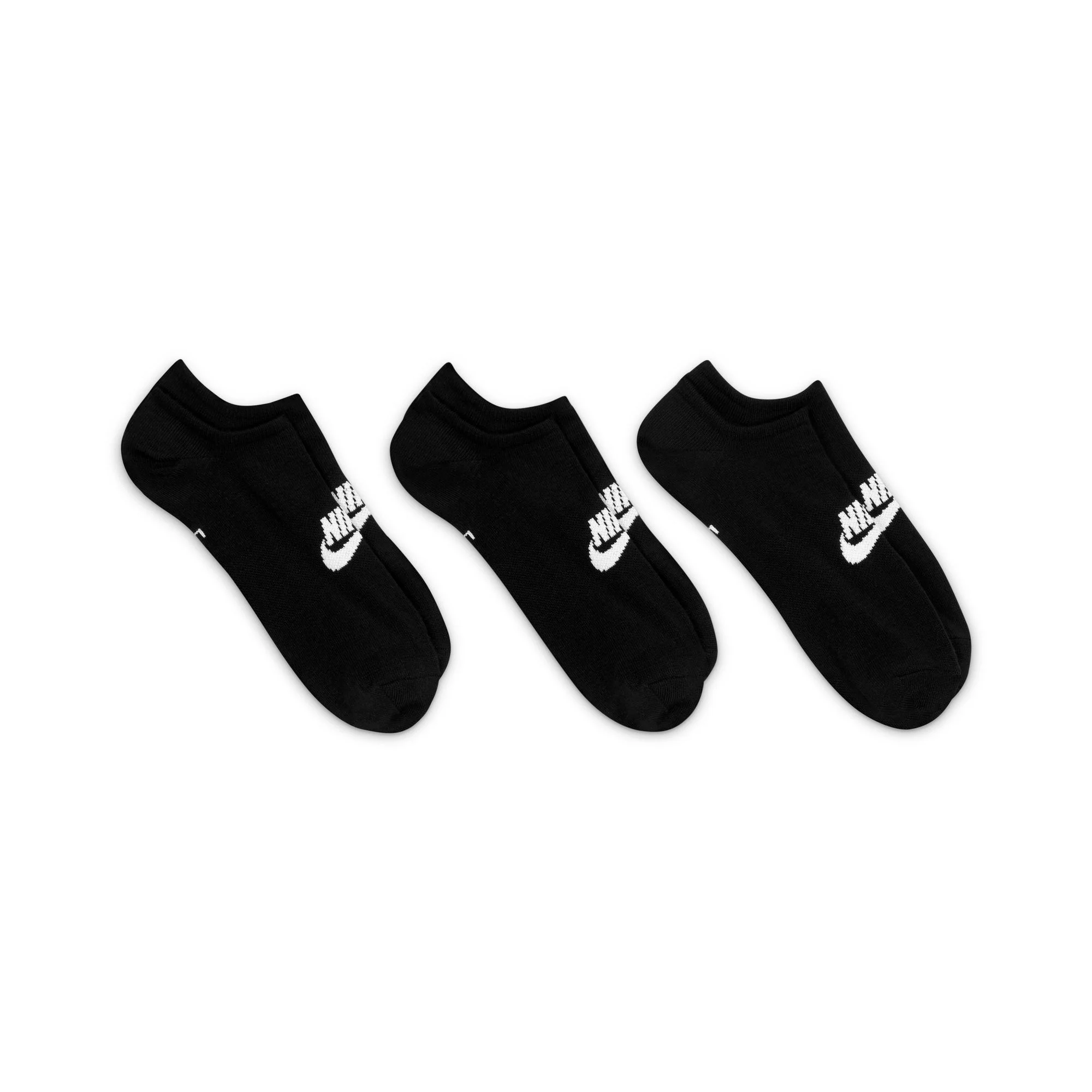 Nike Everyday Essential No Show 3 Pack Socks - Black/White - Image 3