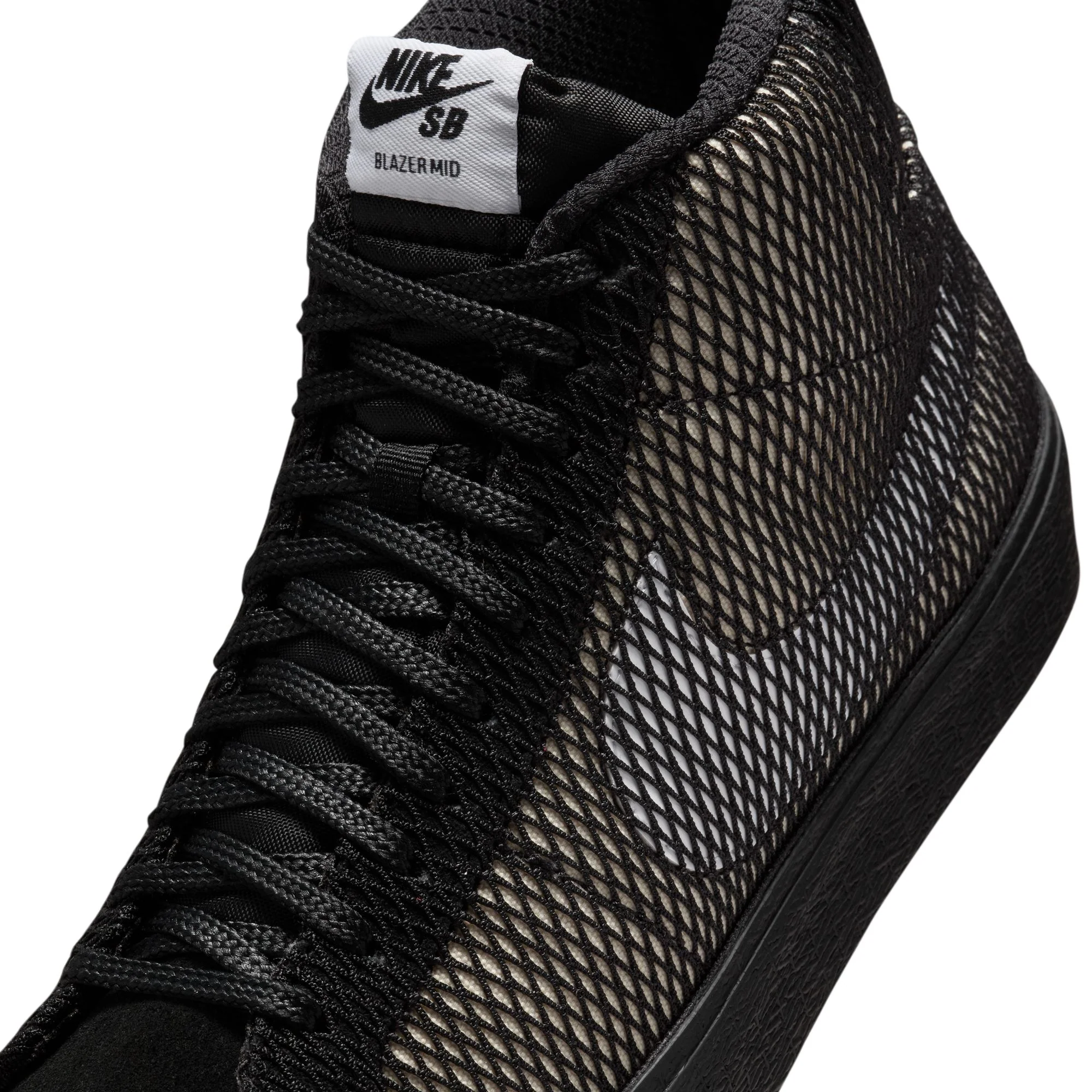 Nike SB Blazer Mid Premium Shoes - White/Black-White-Black - Image 7