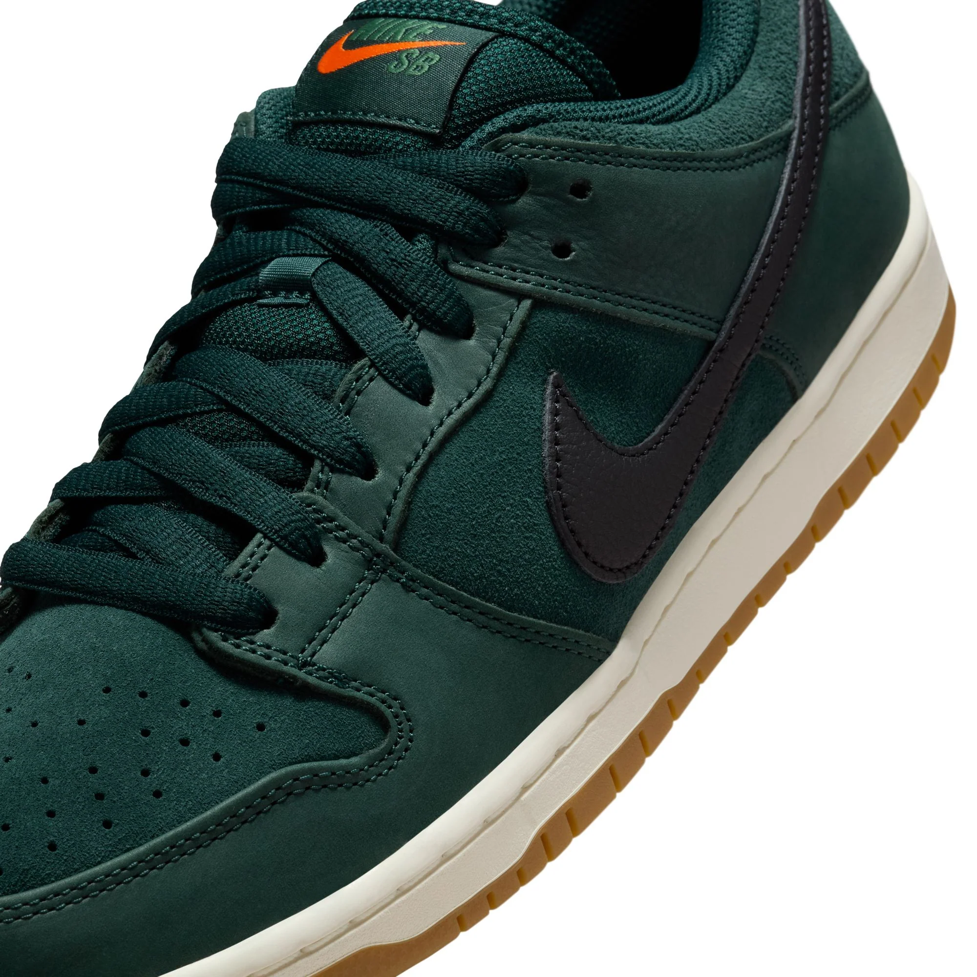 Nike SB Dunk Low Pro ISO Shoes - Deep Fir/Black-Fir-Sail - Image 6