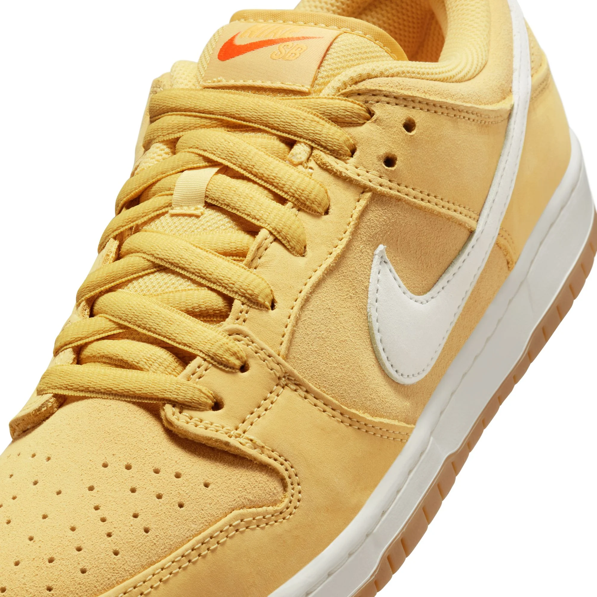 Nike SB Dunk Low Pro ISO Shoes - Saturn Gold/Sail-Solar Flare - Image 6