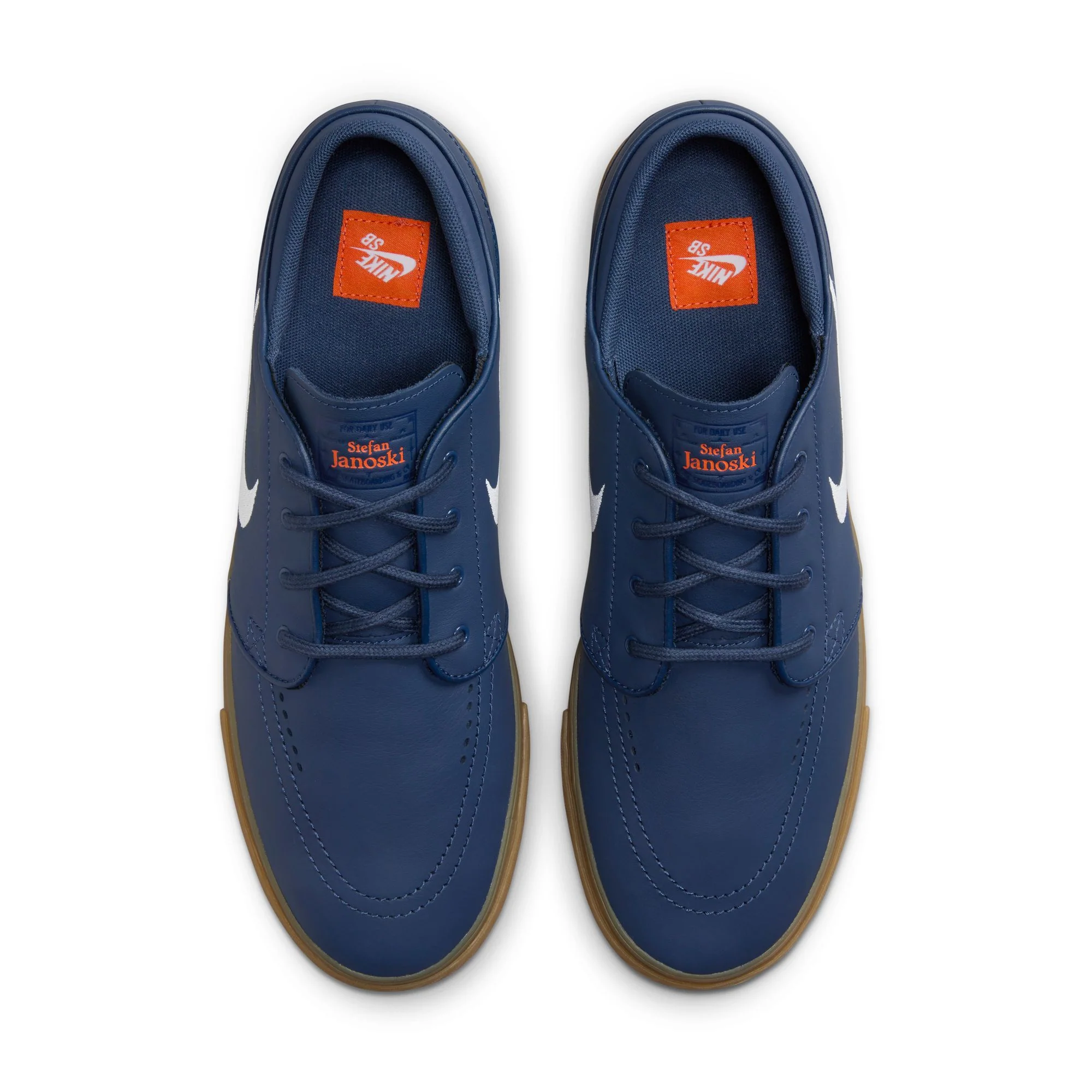 Nike SB ISO Janoski OG+ Shoes - Navy/White-Gum-Light Brown - Image 4