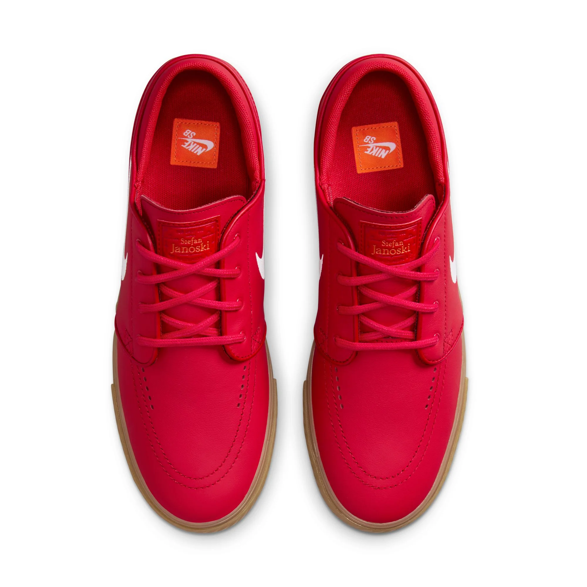 Nike SB ISO Janoski OG+ Shoes - University Red/White-Gum - Image 4