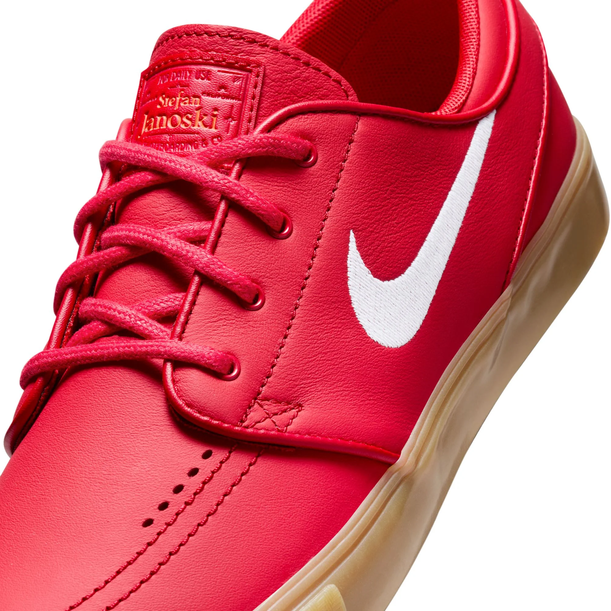 Nike SB ISO Janoski OG+ Shoes - University Red/White-Gum - Image 6