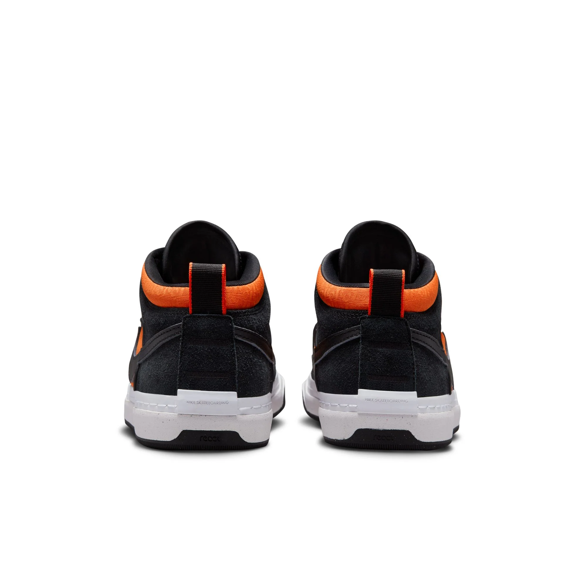 Nike SB Leo Baker React Shoes - Black/Black-Orange-Electro Orange - Image 5