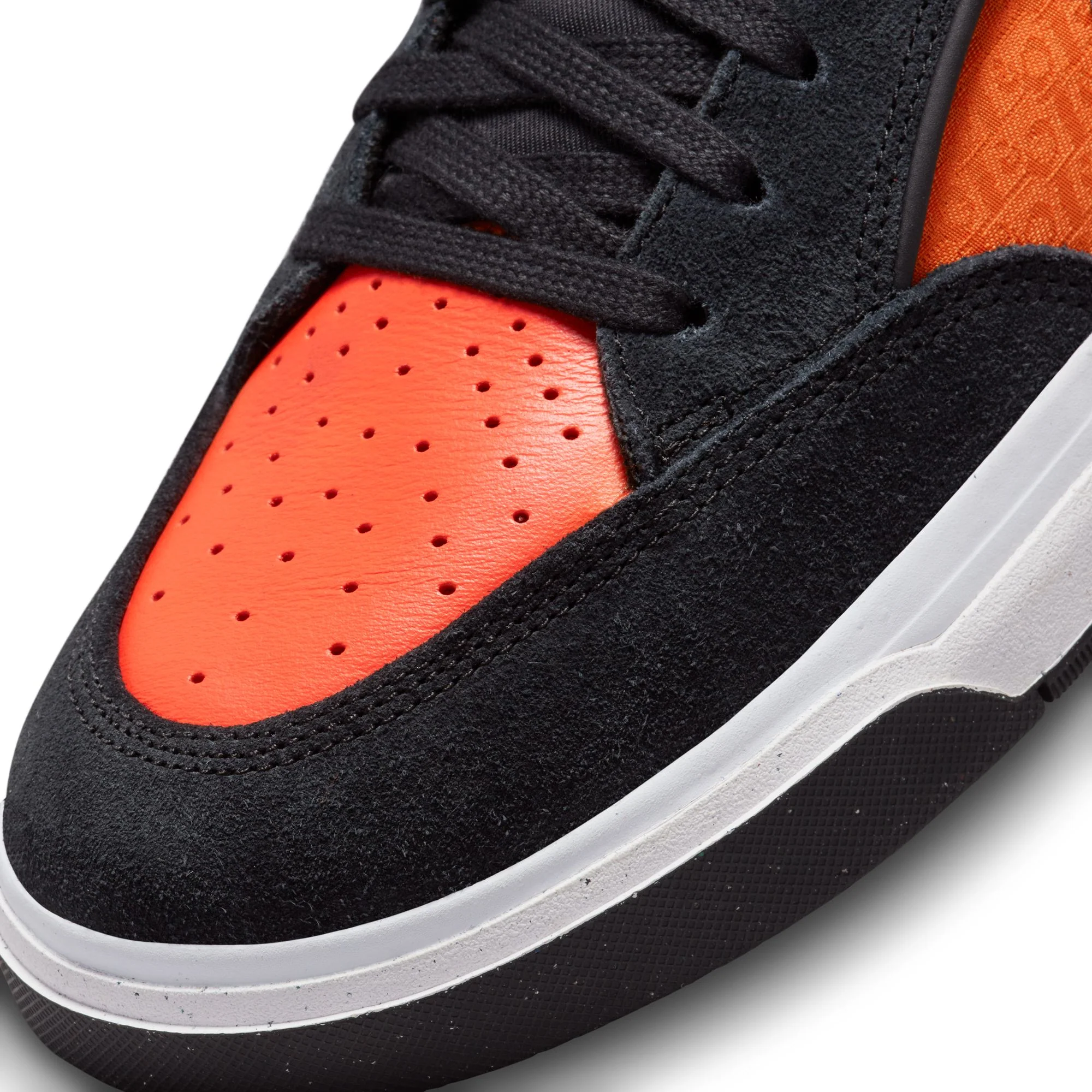 Nike SB Leo Baker React Shoes - Black/Black-Orange-Electro Orange - Image 6