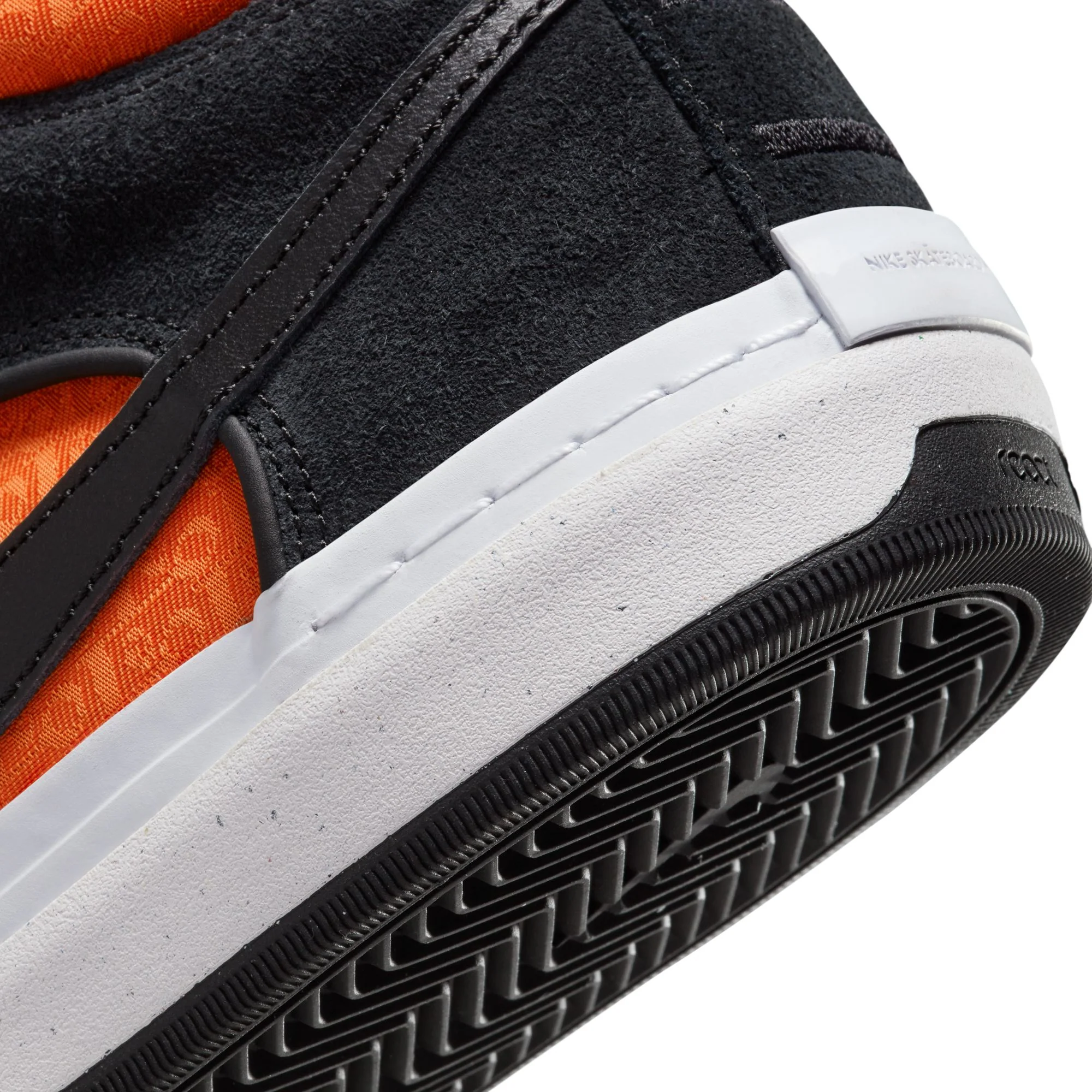 Nike SB Leo Baker React Shoes - Black/Black-Orange-Electro Orange - Image 7