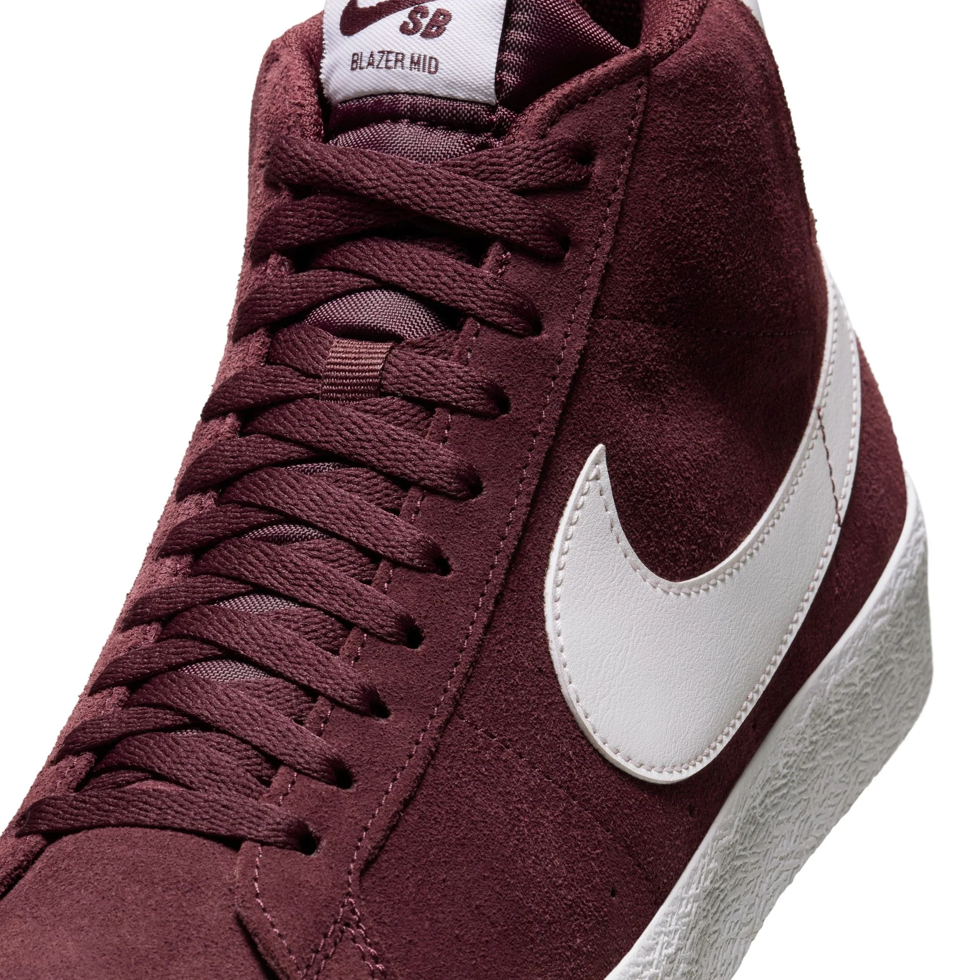 Nike SB Zoom Blazer Mid Shoes - Burgundy Crush/Summit White - Image 7