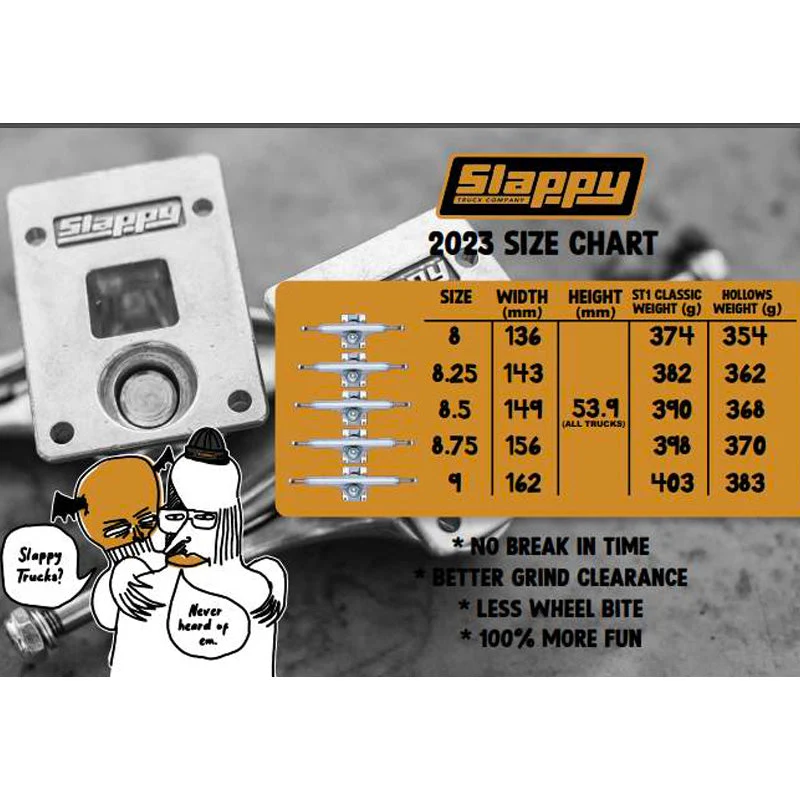 Slappy Trucks Classic ST1 Hollow - 8.75" (Pair) - Image 6