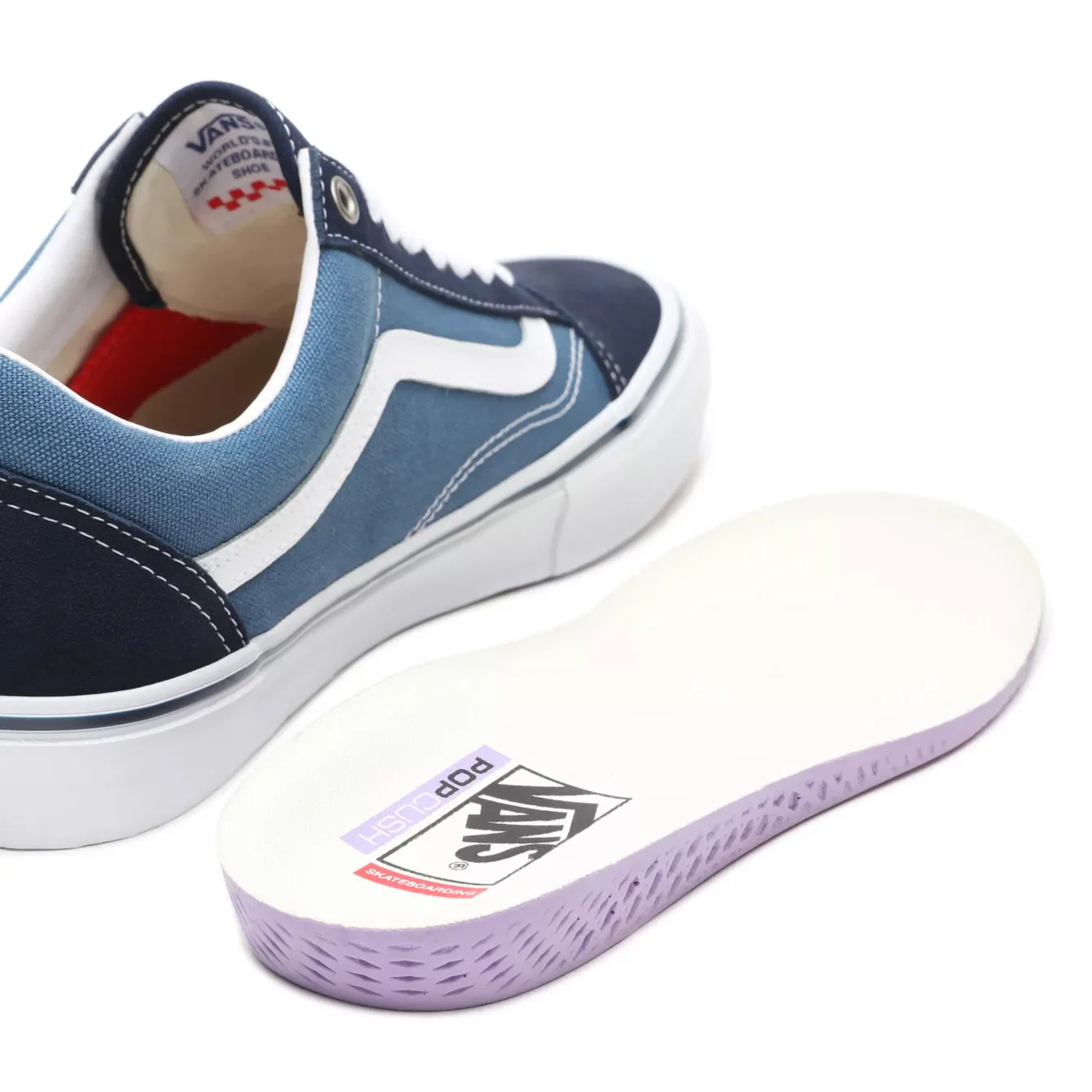Vans Skate Old Skool Shoes - Navy/White - Image 6