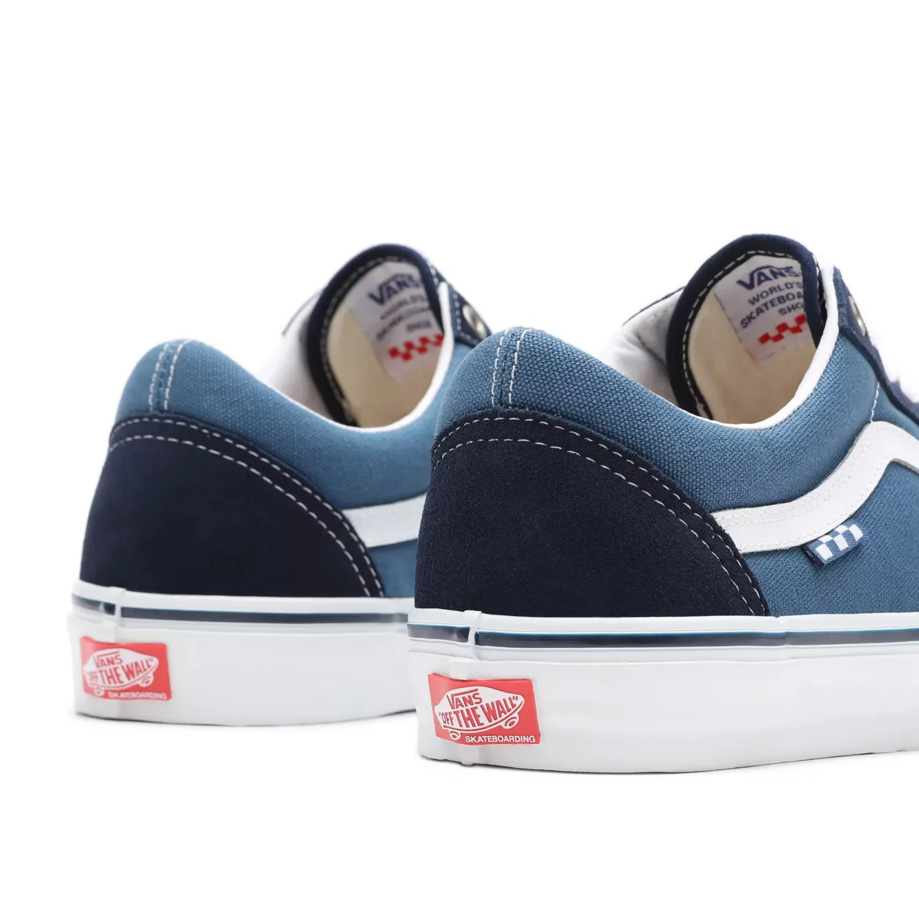 Vans Skate Old Skool Shoes - Navy/White - Image 8