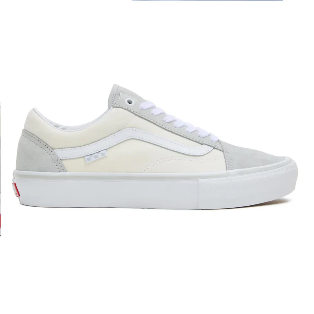 Vans Skate Old Skool Shoes - Light Grey/White - Image 4