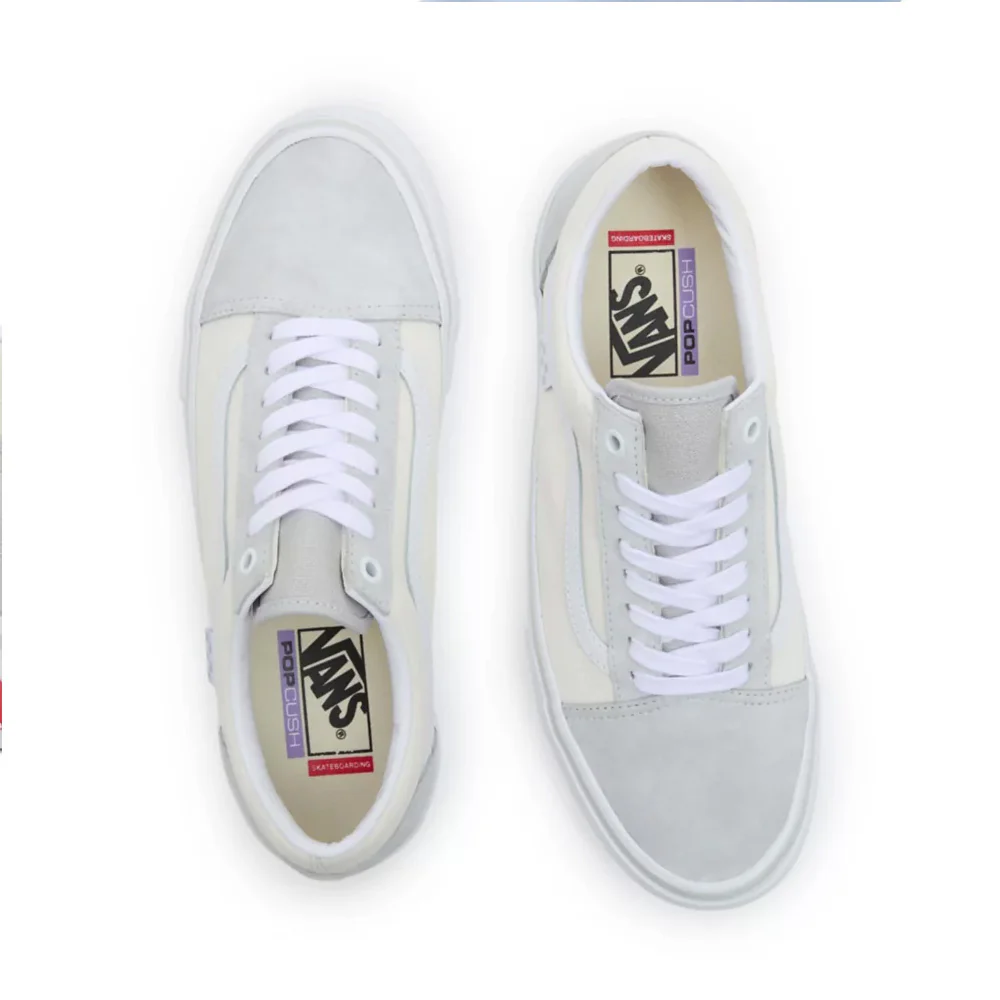 Vans Skate Old Skool Shoes - Light Grey/White - Image 6