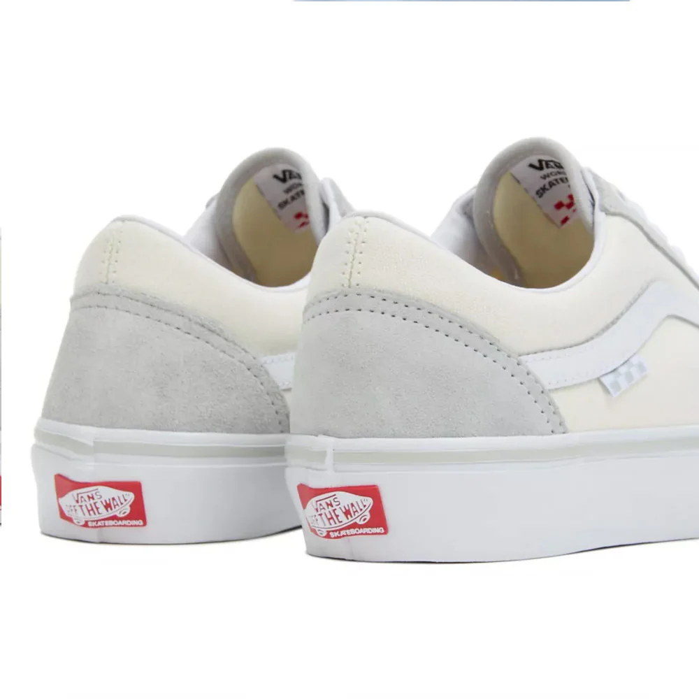 Vans Skate Old Skool Shoes - Light Grey/White - Image 7