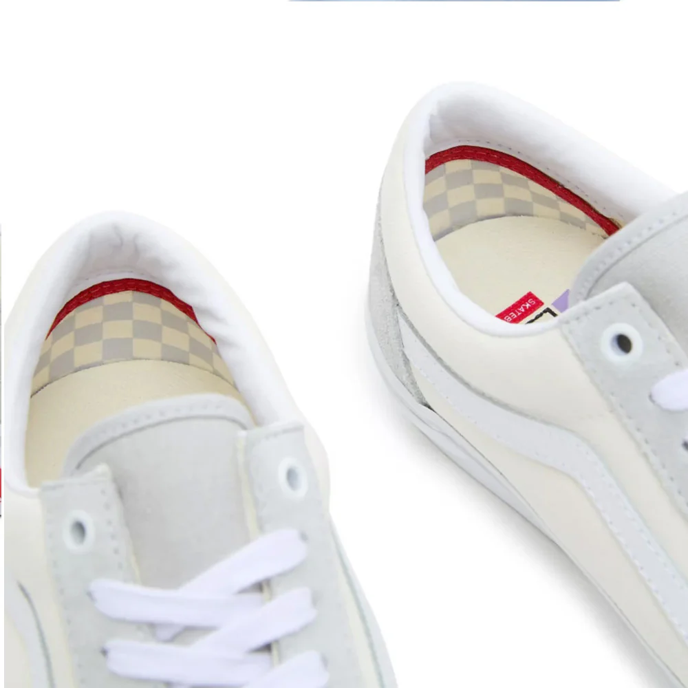 Vans Skate Old Skool Shoes - Light Grey/White - Image 8