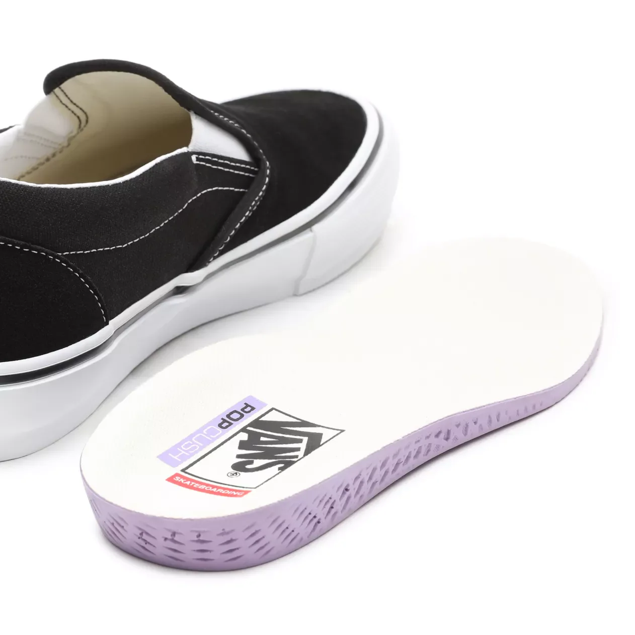 Vans Skate Slip On Shoes - Black/White - Image 7